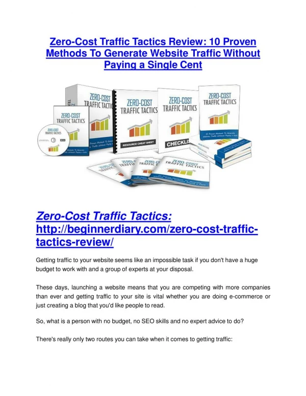 Zero-Cost Traffic Tactics review and Exclusive $26,400 Bonus
