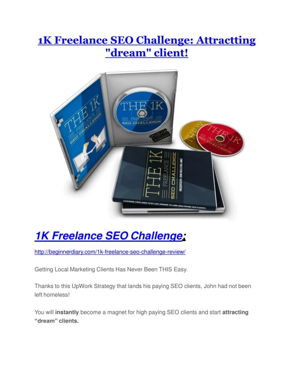 1K Freelance SEO Challenge review demo & BIG bonuses pack