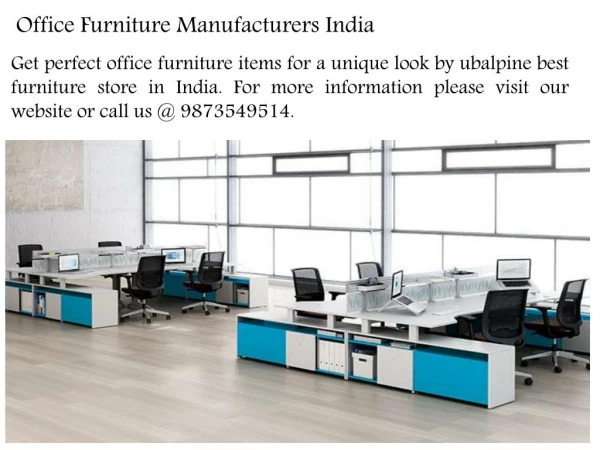 Office Furniture Manufacturers India