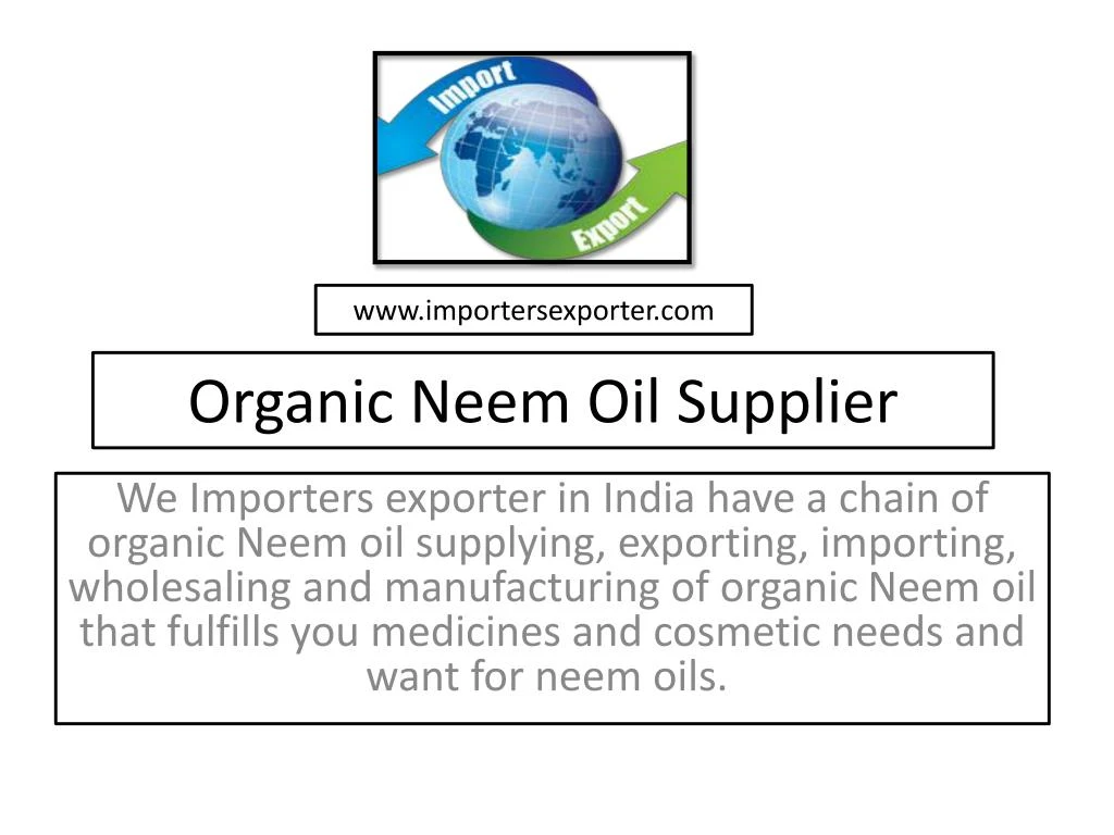 organic neem oil supplier