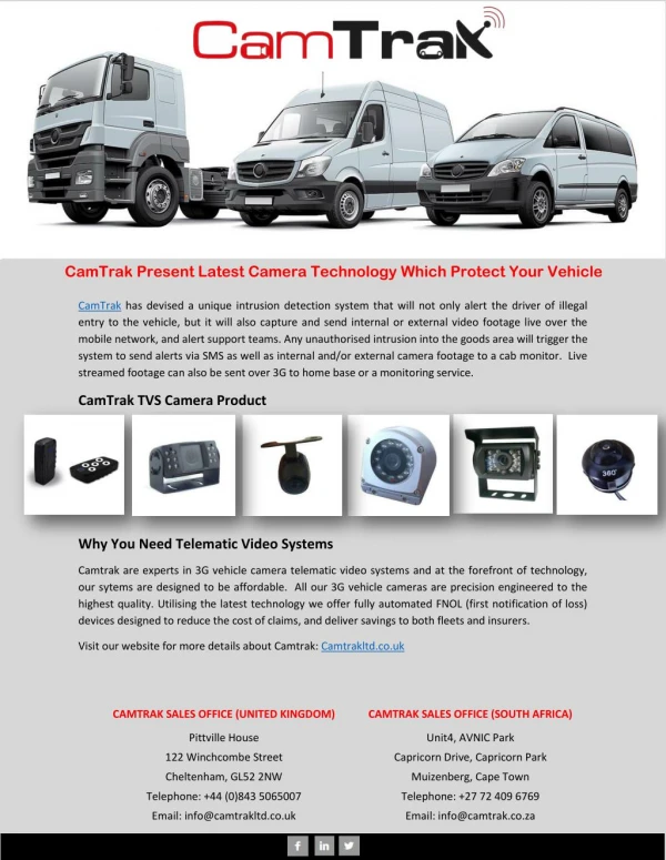 CamTrak Present Latest Camera Technology Which Protect Your Vehicle