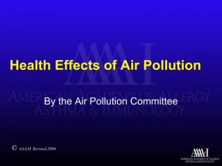 Health Effects of Air Pollution - slide 1