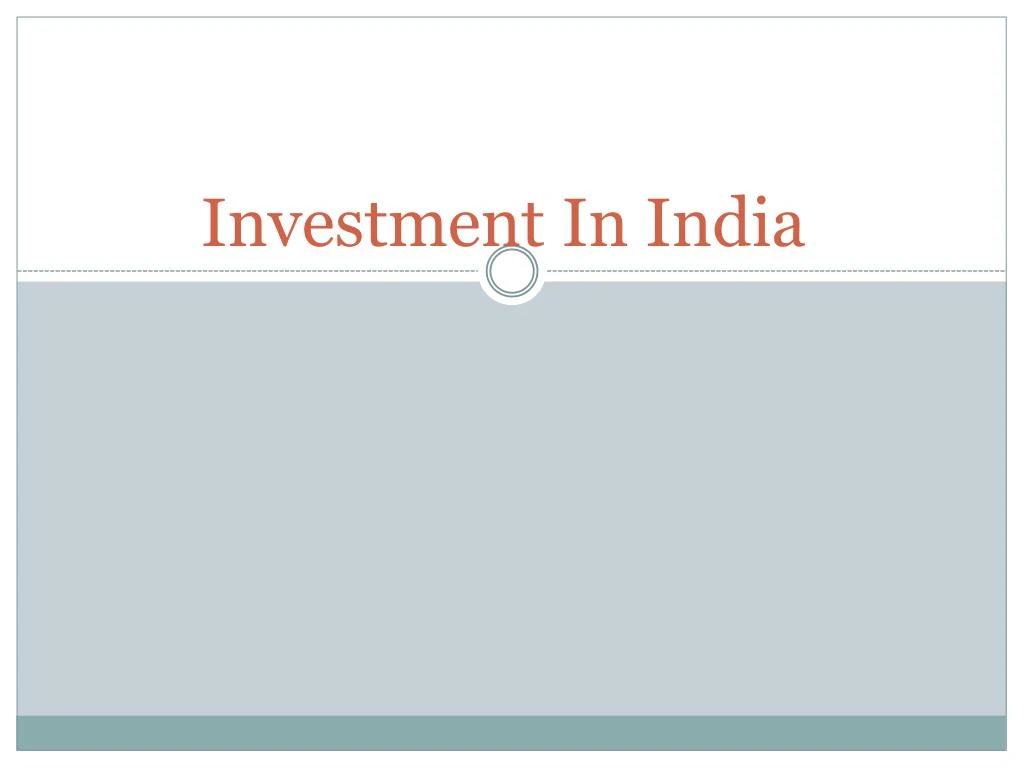 investment in india