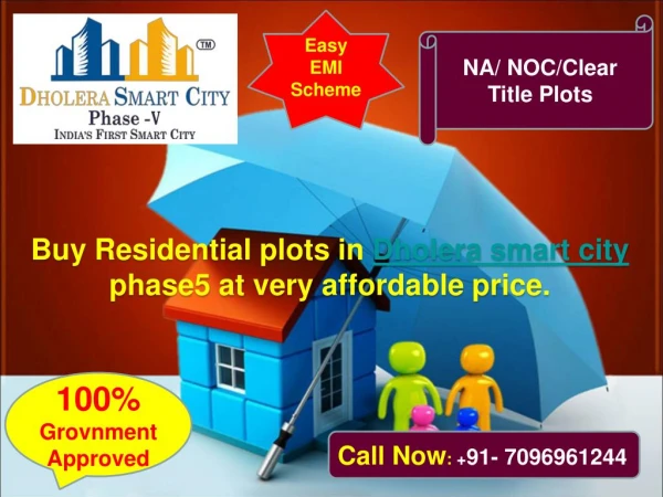 Residential plots for sale in Dholera smart city phase 5