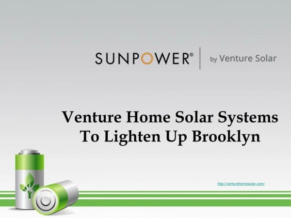 Venture Home Solar Systems to Lighten up Brooklyn
