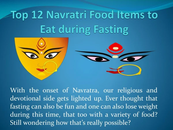 Top 12 Navratri Food Items to Eat during Fasting