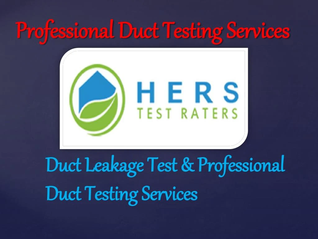 professional duct testing services