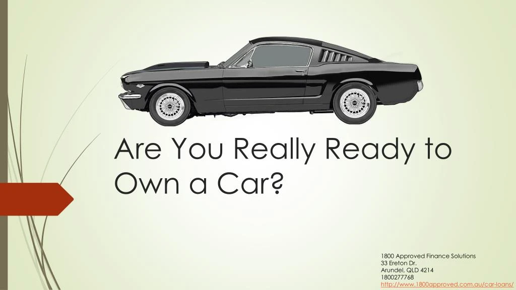 are you really ready to own a car