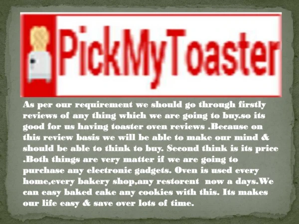 Best Toaster Ovens in Canada