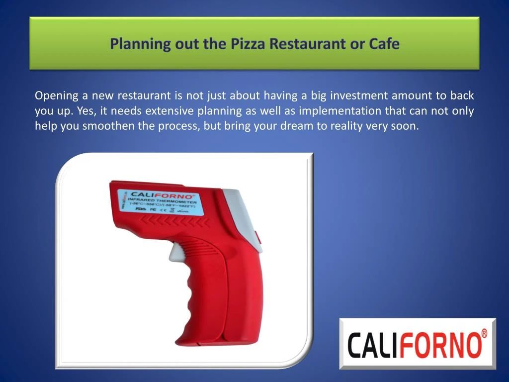 planning out the pizza restaurant or cafe