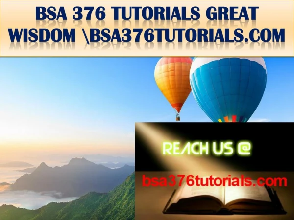 BSA 376 TUTORIALS GREAT WISDOM \bsa376tutorials.com