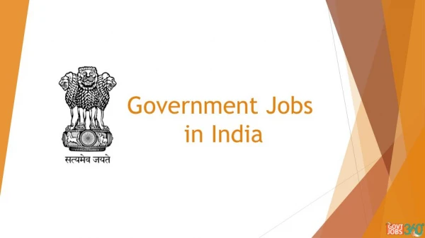 govt jobs in India