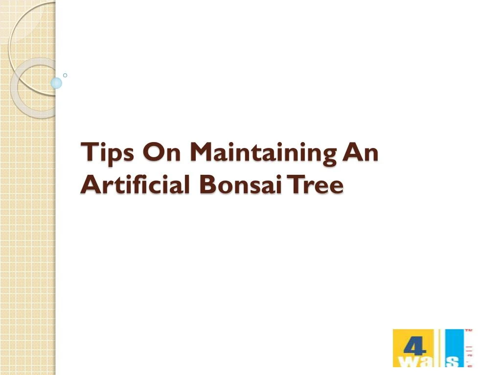 tips on maintaining an artificial bonsai tree