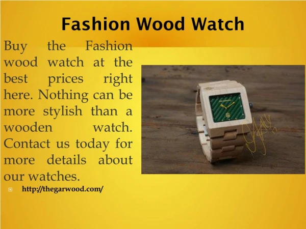 Durable Wood Watch