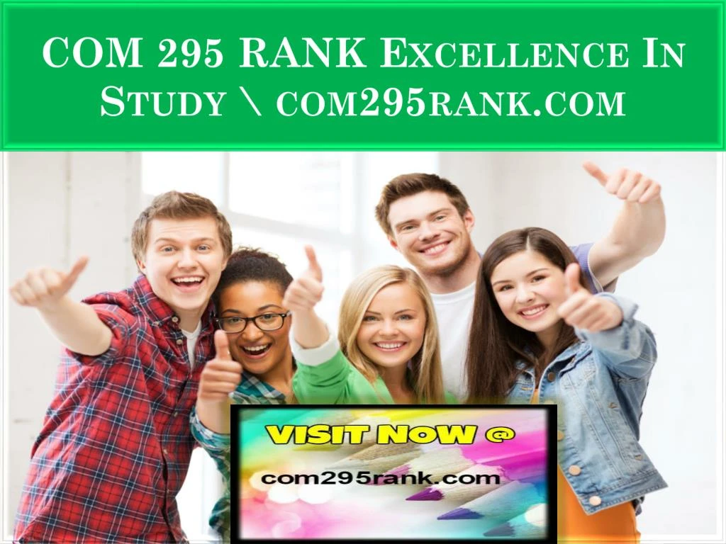 com 295 rank excellence in study com295rank com