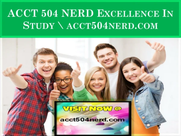 ACCT 504 NERD Excellence In Study \ acct504nerd.com