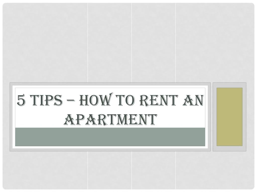 5 tips how to rent an apartment