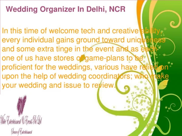 Wedding organizer in Delhi, NCR