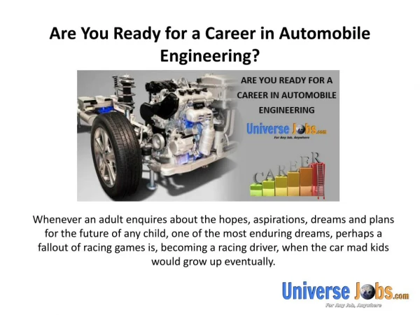 Are You Ready for a Career in Automobile Engineering?