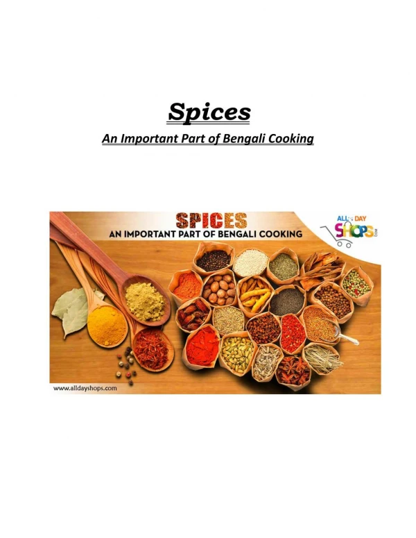 Spices : An Important Part of Bengali Cooking