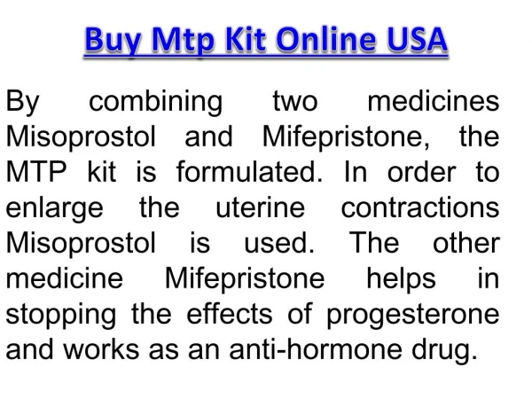 Buy Mtp Kit Online USA