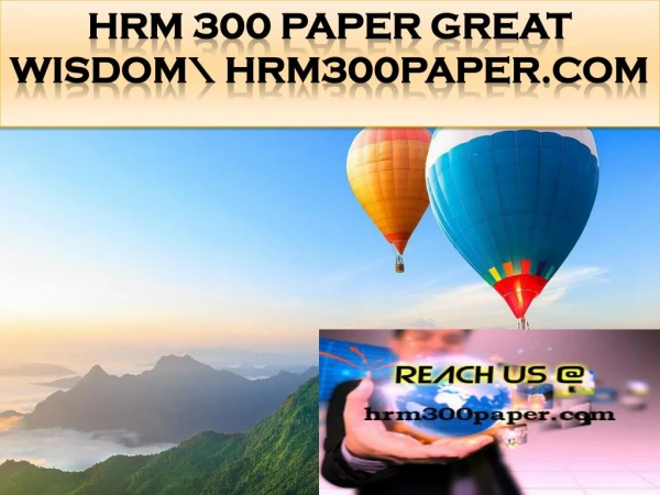 HRM 300 PAPER Great Wisdom\ hrm300paper.com