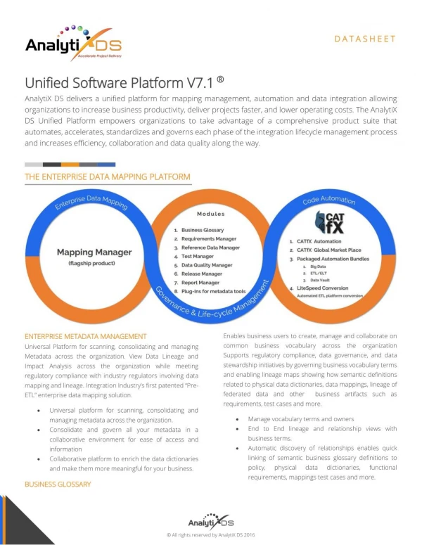 Unified Enterprise Data Mapping, Governance & Automation Platform