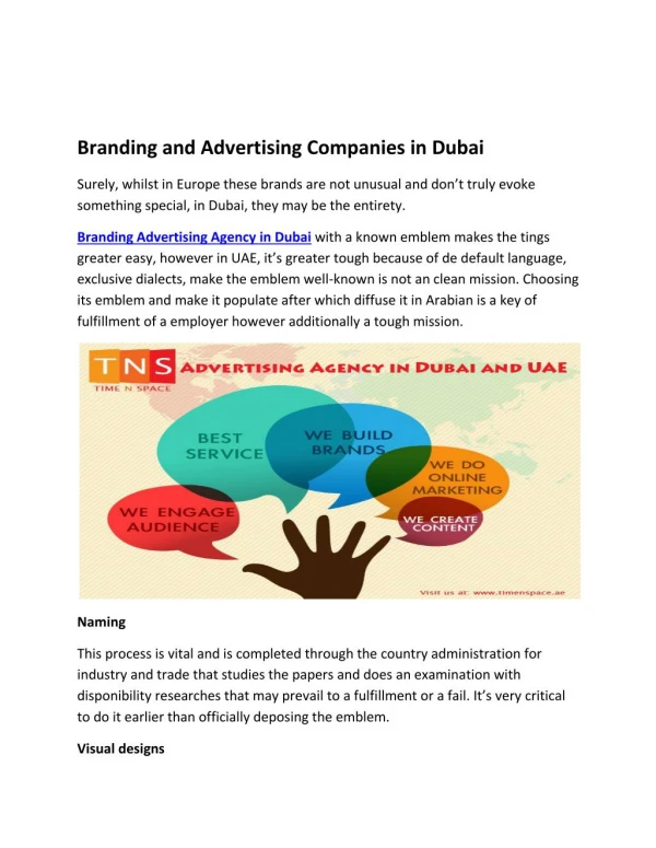 Branding and Advertising Companies in Dubai