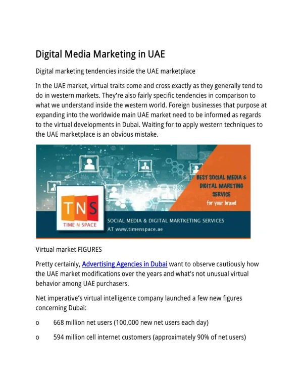 Digital Media Marketing in UAE