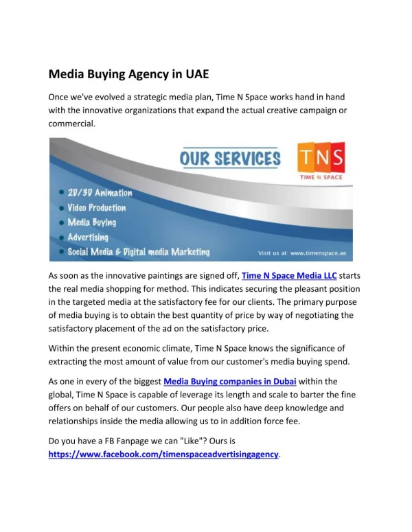 Media Buying Agency in UAE