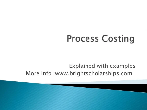 Process Costing Explained