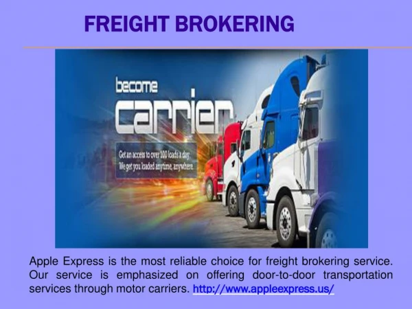 Freight Brokering