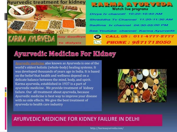 Ayurvedic medicine for kidney failure in Delhi