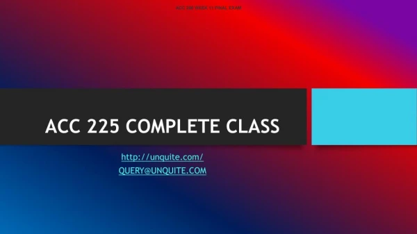 acc 225 complete class