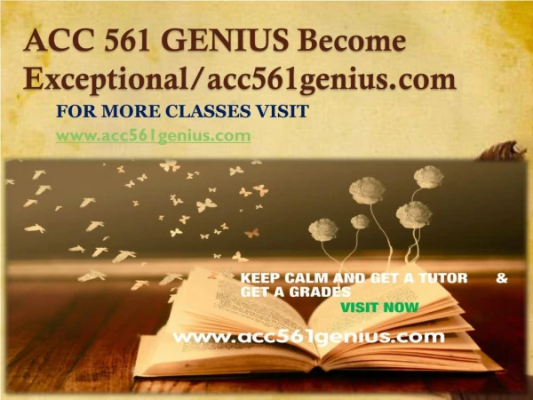 ACC 561 GENIUS Become Exceptional /acc561genius.com