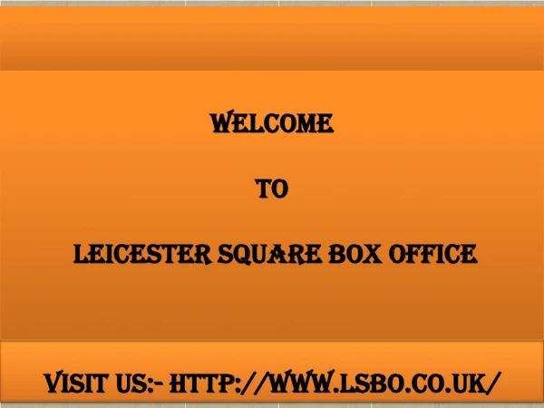 London Theatre Tickets -LSBO