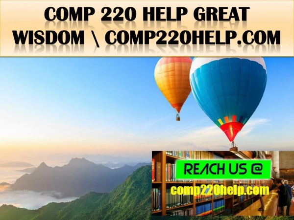 COMP 220 HELP Great Wisdom \ comp220help.com