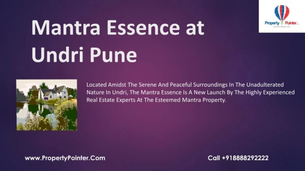 Superior and Classy Lifestyle at Mantra essence Undri Pune
