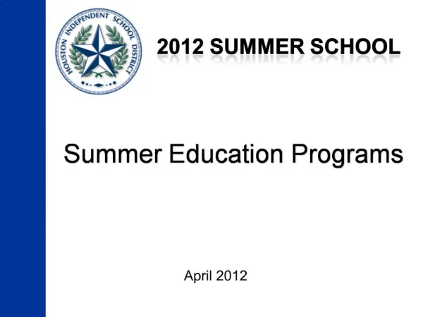 Summer Education Programs