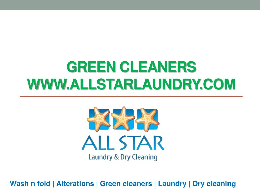 green cleaners www allstarlaundry com
