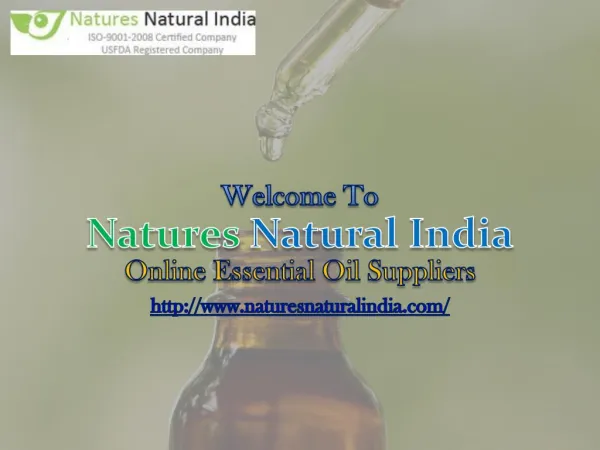 Exclusive Collaction of Carrier and Certified Organic Oils at Naturesnaturalindia.com