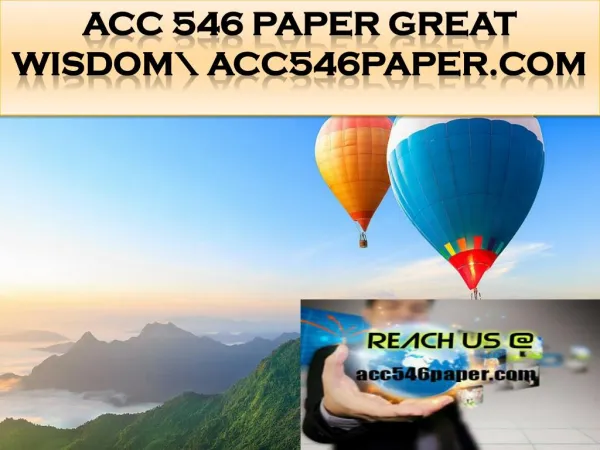 ACC 546 PAPER Great Wisdom\ acc546paper.com