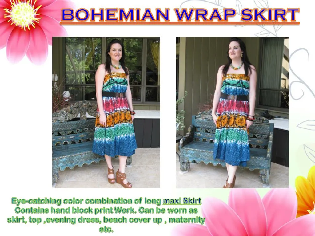 bohemian wrap skirt