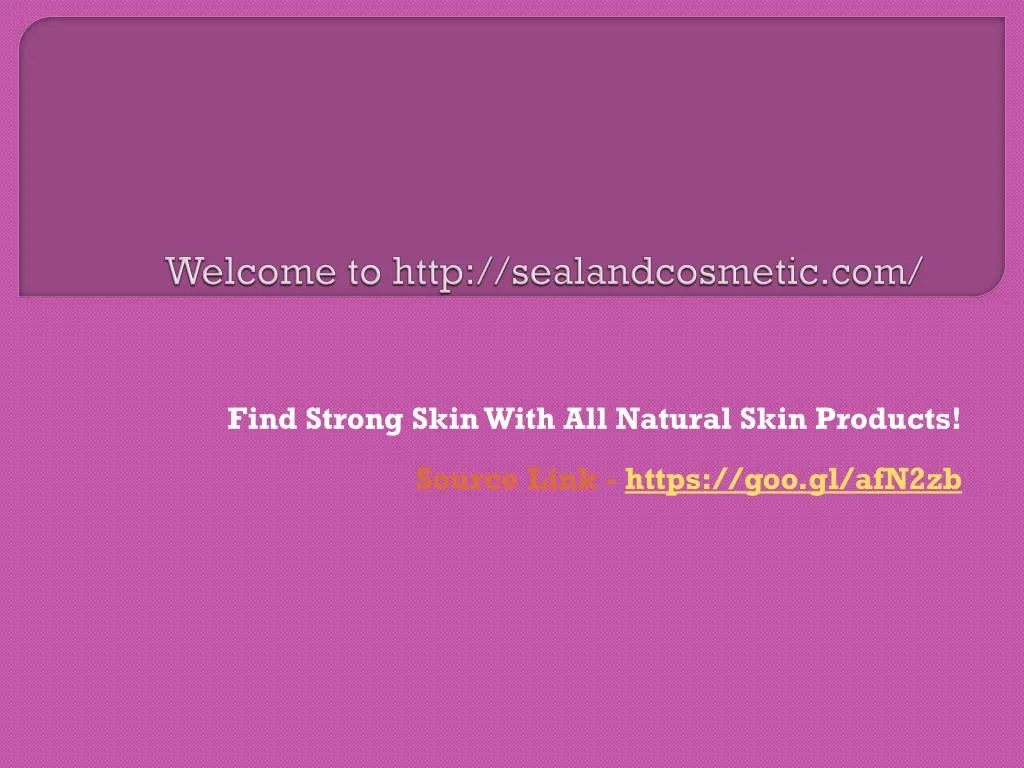 welcome to http sealandcosmetic com