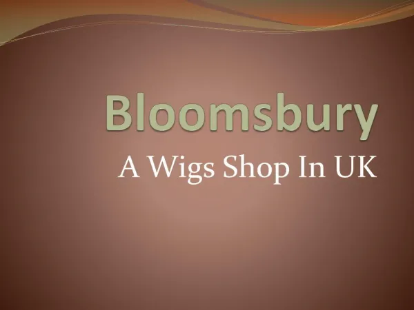 Bloomsburywigs : Women Hair Replacement