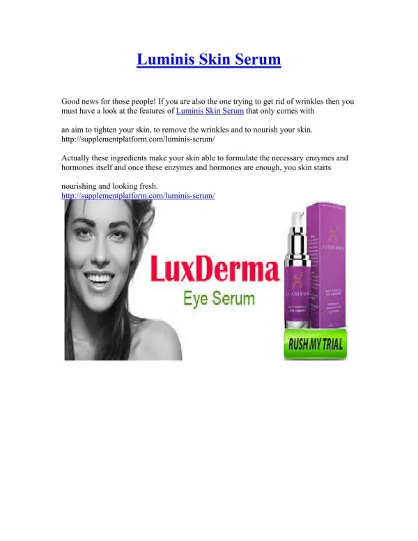 http://supplementplatform.com/luminis-serum/