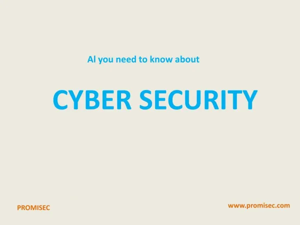 All you Need to Know about Cyber Security