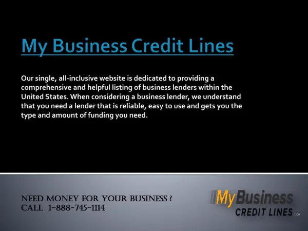 My Business Credit Lines