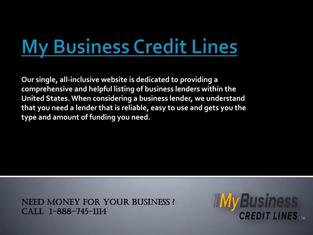 my business credit lines