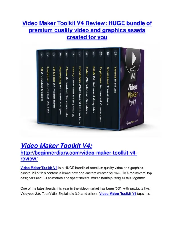 Video Maker Toolkit V4 Detail Review and Video Maker Toolkit V4 $22,700 Bonus